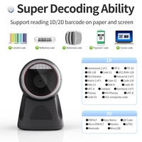 Lector de Códigos de Barras 2D Xincode, Escáner de Escritorio, Lector de Códigos QR, Lector de Códigos de Barras Fijo para Supermercado