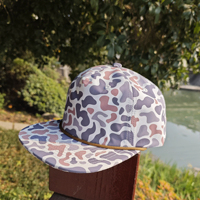 Casquette Snapback Unisexe Streetwear 5 Panneaux à Séchage Rapide avec Corde, Plusieurs Couleurs Disponibles, Vente en Gros