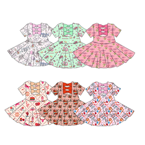Abito Estivo per Ragazze dal Design Unico con Fiocco Personalizzato sul Retro, Stili Personalizzati per <span class=keywords><strong>Mamma</strong></span> e Figlia - Product Image 2