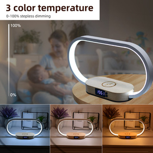 Lampe de bureau à LED avec charge sans fil, loupe, lumière d'ambiance changeante de couleur, lampe de table - Product Image 5