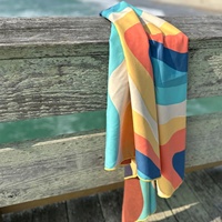 Quick Dry Custom Sublimation Printed Suede Microfiber Print Recycled Sand Free Beach Towel With Logo