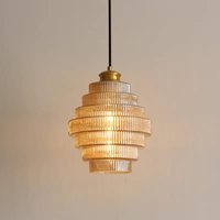 Lampe suspendue en verre au design vintage, luminaires suspendus de luxe, style nordique, bar, hôtel, restaurant, décoration de la maison, lustre en verre soufflé LED