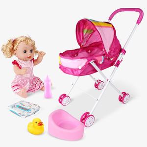 Faire semblant de jouer <span class=keywords><strong>jouet</strong></span> Offre Spéciale enfants bébé doux poupée poussette jeu de rôle ensemble bébé poupée poussette pour filles garçons cadeaux - Product Image 1