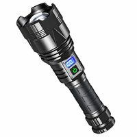 Lampe torche LED rechargeable haute puissance XHP360 2000 lumens, portée de 1500 m, lampe tactique avec affichage numérique de la batterie