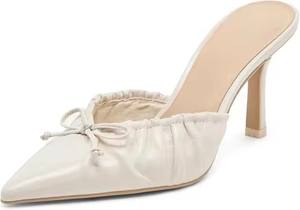 Escarpins à talons fins <span class=keywords><strong>pour</strong></span> femmes 8 cm Bout pointu Volants Dentelle supérieure Design <span class=keywords><strong>Semelle</strong></span> dure Chaussures d'été Hauteur croissante - Product Image 4