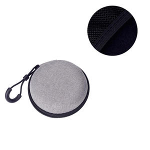 OEM & ODM מפעל מותאם אישית עגול צורת נשיאה קשיח EVA מקרה אחסון תיק עבור אוזניות אוזניות אוזניות, כבל USB - Product Image 4