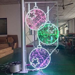 La rue de Noël a mené des lumières de motif de poteau de corde - Product Image 6