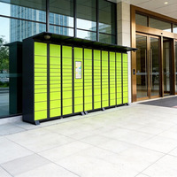 Armoire de stockage temporaire intelligente pour supermarchés et stations postales - Armoire de stockage de colis en libre-service pour coursiers commerciaux