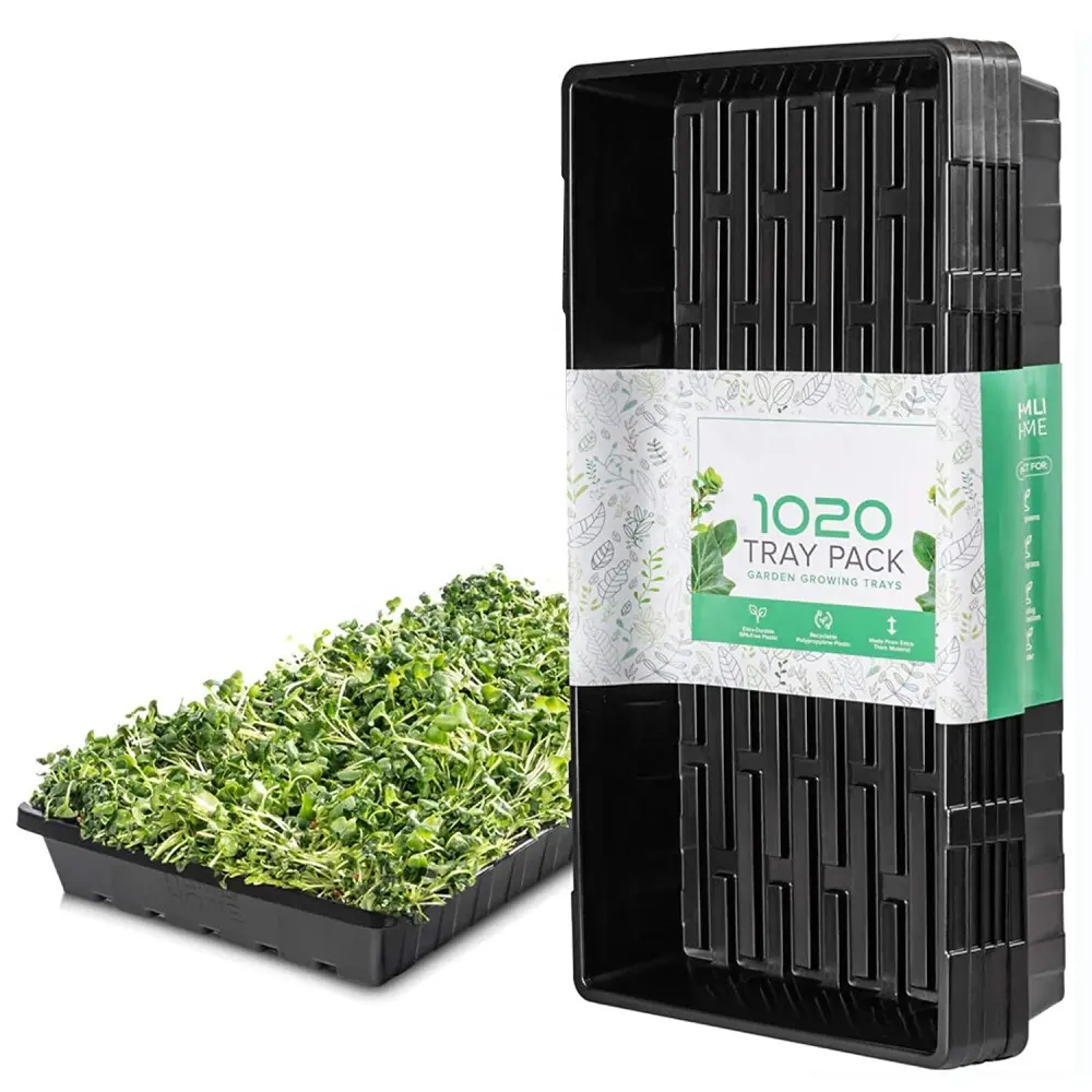 Tohum sprouter tepsi microgreens bitki 1020 düz microgreen için hidroponik tepsiler