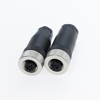 Connecteur M12 Aviation Femelle Droit à Visser 5 Broches pour Câble de Capteur – Composant d'Accouplement pour Auto-Montage