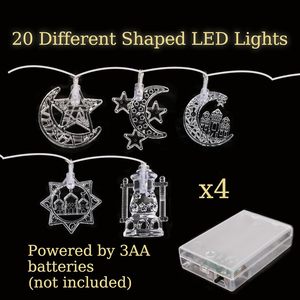 Guirnalda de Luces LED de Estrellas Lunares, Decoración de Ramadán EID Mubarak, Iluminación Decorativa, Luces LED para Fiestas - Product Image 3