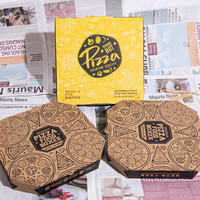 Boîte à pizza personnalisée portable en carton ondulé noir rectangulaire pour frites et poisson, idéale pour la vente en gros de portions de pizza à emporter