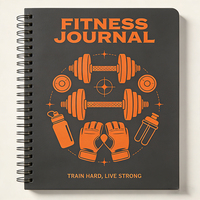 Carnet de suivi d'entraînement personnalisé pour la perte de poids, le bien-être et la santé, avec objectifs quotidiens et mensuels, planificateur d'exercices
