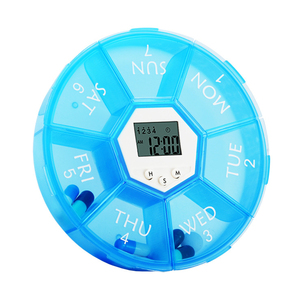 مؤقت محمول 7 أيام تذكير رقمي إلكتروني بمنبه صندوق حبوب طبية بلاستيك ABS مؤقت - Product Image 1