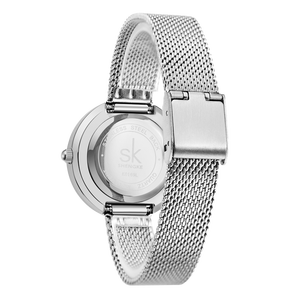 <span class=keywords><strong>Montre</strong></span> à quartz élégante pour <span class=keywords><strong>femme</strong></span> en maille ornée de strass, <span class=keywords><strong>montre</strong></span>-bracelet étanche en or rose haut de gamme pour <span class=keywords><strong>femme</strong></span>, vente en gros - Product Image 3