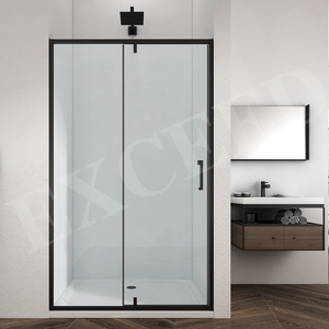 <span class=keywords><strong>Porte</strong></span> de <span class=keywords><strong>douche</strong></span> à balançoire encadrée noire à vente chaude en Italie avec largeur flexible - Product Image 6