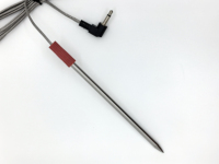 Sonde de température alimentaire avec poignée en silicone, joint en silicone et clip de fixation insérable pour barbecue