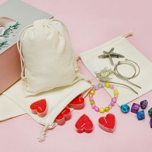 Sac à poussière en coton biologique de luxe pour bijoux, avec cordon de serrage, de haute qualité, logo personnalisé imprimé, pochette cadeau en coton mousseline - Product Image 5