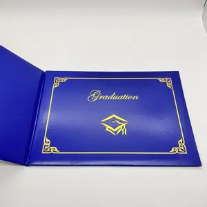 New Design A4 Leather Diploma Folder Leather Diploma Certificate Holder A4 Leather Graduation Certificate Folder