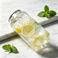 Boîtes de boisson en PET transparentes personnalisées, plusieurs couleurs, logo imprimé, boîtes jetables avec couvercles en aluminium pour café, jus et cola