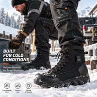 Bottes chauffantes électriques rechargeables pour l'hiver, chaussures chauffantes à semelle intégrale, imperméables, pour le travail en extérieur, avec batterie externe