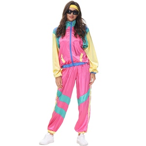Costumi di Coppia Retrò Anni '70 Hip-hop Hippie Rock Opera per Halloween, Spettacoli Teatrali e Danza, Stampati in 100% Poliestere - Product Image 6