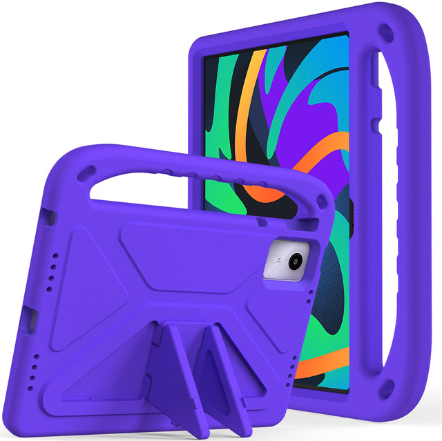 Kids Soft EVA Foam Shockproof Tablet Case for Lenovo Tab M11 TB-330FU/Xiaoxin Pad 11" 2024 Handle Foldable Kickstand Rugged Cove