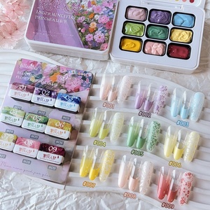 10 Stile 9 Farben Solid Nail Art <span class=keywords><strong>Gel</strong></span> Set Malerei Textur Stamping Gradient Blending Bouncing <span class=keywords><strong>Gel</strong></span> Großhandel Salon Ombre OEM - Product Image 2