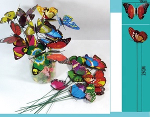 Primavera decorazione giardino PVC plastica butterfly yard paletti realistici <span class=keywords><strong>farfalle</strong></span> svolazzanti giardino palo ornamento di natale - Product Image 4