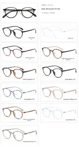 WY 7122 kore Punk tarzı geometri desen hafif ince çerçeve TR90 AC gözlük çerçeve Unisex Oval şekil - Product Image 3