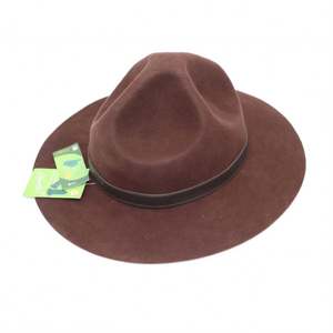 Chapeau haut de forme en feutre de laine australienne ND117 pour adulte unisexe, 100 % laine, large bord, style gentleman, avec fleur et nœud, toutes saisons - Product Image 2