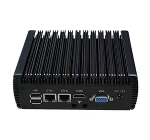 Hot Sales J4125 Embedded Dual Network Port Crown Chess Cooling Mini Fanless Industrial Computer-Panel PC Small Host