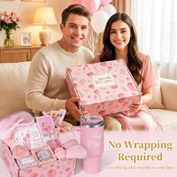 Aollewoiti 15-teiliges rosa Pflege-Geschenkset mit Decke, Tasse und Kerze für Frauen, Geburtstagsgeschenk, Gute-Besserungsgeschenk