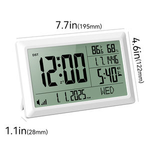 Relógio Despertador Muçulmano Islâmico de 7,5 polegadas com Horários de Oração, Direção da Qibla, Calendário Hijri, Múltiplos Alarmes, para Casa e Mesquita - Product Image 2