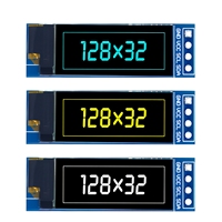Módulo de Pantalla OLED de 0.91 Pulgadas, 4 Pines, IIC I2C, con Matriz de Puntos 12832, Controlador SSD1306, Interfaz IC