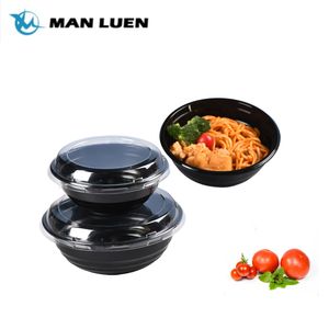 Disposable Plastic Takeout Packaging Reusable Soup Bowl with Lid