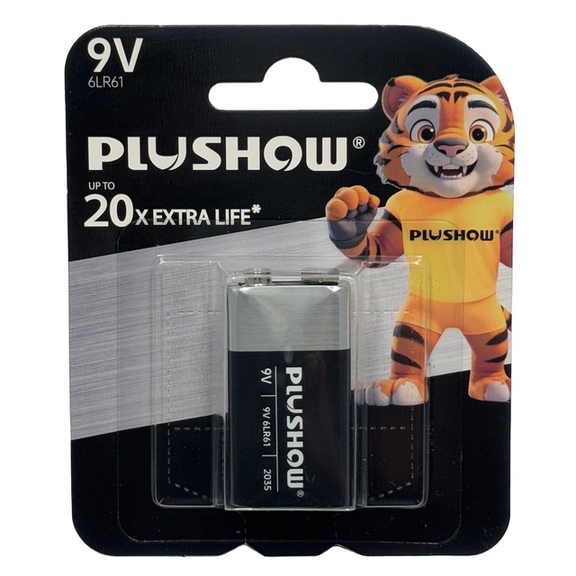 High Quality 9V 6LR61 Metal Jacket Dry Alkaline Battery 13 Hours for Consumer Electronics ROHS Certified From Reputable Supplier