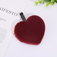 Lingettes démaquillantes lavables personnalisées en microfibre réutilisables pour le soin de la peau, tampons démaquillants en forme de cœur avec logo de marque