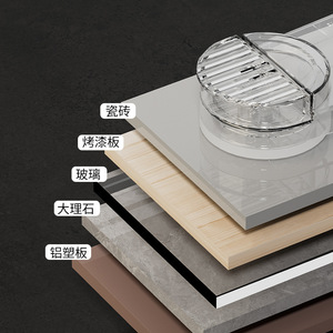 Crochets à ventouse Jiabaisi transparents avec accents gris, autocollants, sans perçage, pour porte-serviettes de cuisine et de salle de bain - Product Image 1