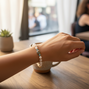 สร้อยข้อมือแฟชั่นประดับลูกปัดลายตาปีศาจ - Product Image 3