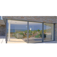 Portes en verre pour maisons porte coulissante en verre de balcon portes-fenêtres avec moustiquaire
