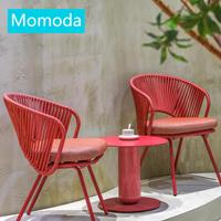 Momoda yeni Modern lüks halat açık alan yemek seti veranda bahçe plaj otel restoran için tüm hava masa ve sandalye
