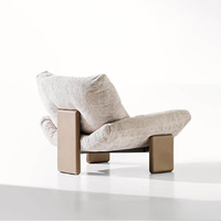 Chaise de loisirs canapé simple en cuir rouge clair de style antique moderne pour bureau à domicile salon balcon salle à manger et usage extérieur