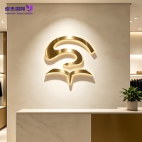 Lettres en acier inoxydable rétroéclairées par LED personnalisées de luxe, enseigne lumineuse Halo Lit, enseigne murale personnalisée avec logo de marque pour salon de beauté et de coiffure