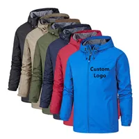 S-6XL Custom Logo Windbreaker Jacket For Men Outdoor Sports Plus Size Climb Mountain Thin Women Waterproof Hooded Coats