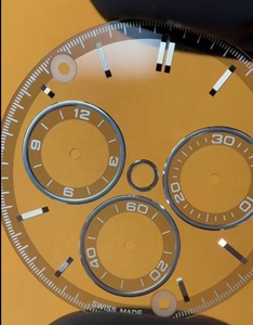 Dấu Hiệu màu trắng xem qua Pad in ấn đồng hồ quay số 28.5mm * 0.4mm Vật liệu thủy tinh cao cấp Sapphire màu kim loại vòng tròn phụ quay - Product Image 2