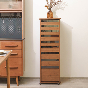 Mobile Portagioielli in Bambù Personalizzato con 9 Cassetti e Ruote - Product Image 1