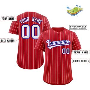 Custom Pinstripe Baseball Jersey Button Down Shirt Personalized Name Number Unisex Moisture Wicking Teamname 00 - Product Image 2