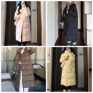 Giacca di cotone all'ingrosso a basso prezzo per <span class=keywords><strong>donna</strong></span> stile medio-<span class=keywords><strong>lungo</strong></span> con cappuccio e vita Cinching effetto dimagrante grande tasca - Product Image 6