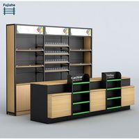 Vitrine à tabac avec étagère de comptoir de dépanneur en verre trempé,acieret bois pour cigarettes,collations et vente au détail